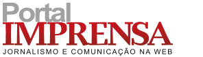 Logotipo do Portal Imprensa com slogan jornalismo e comunicação na web